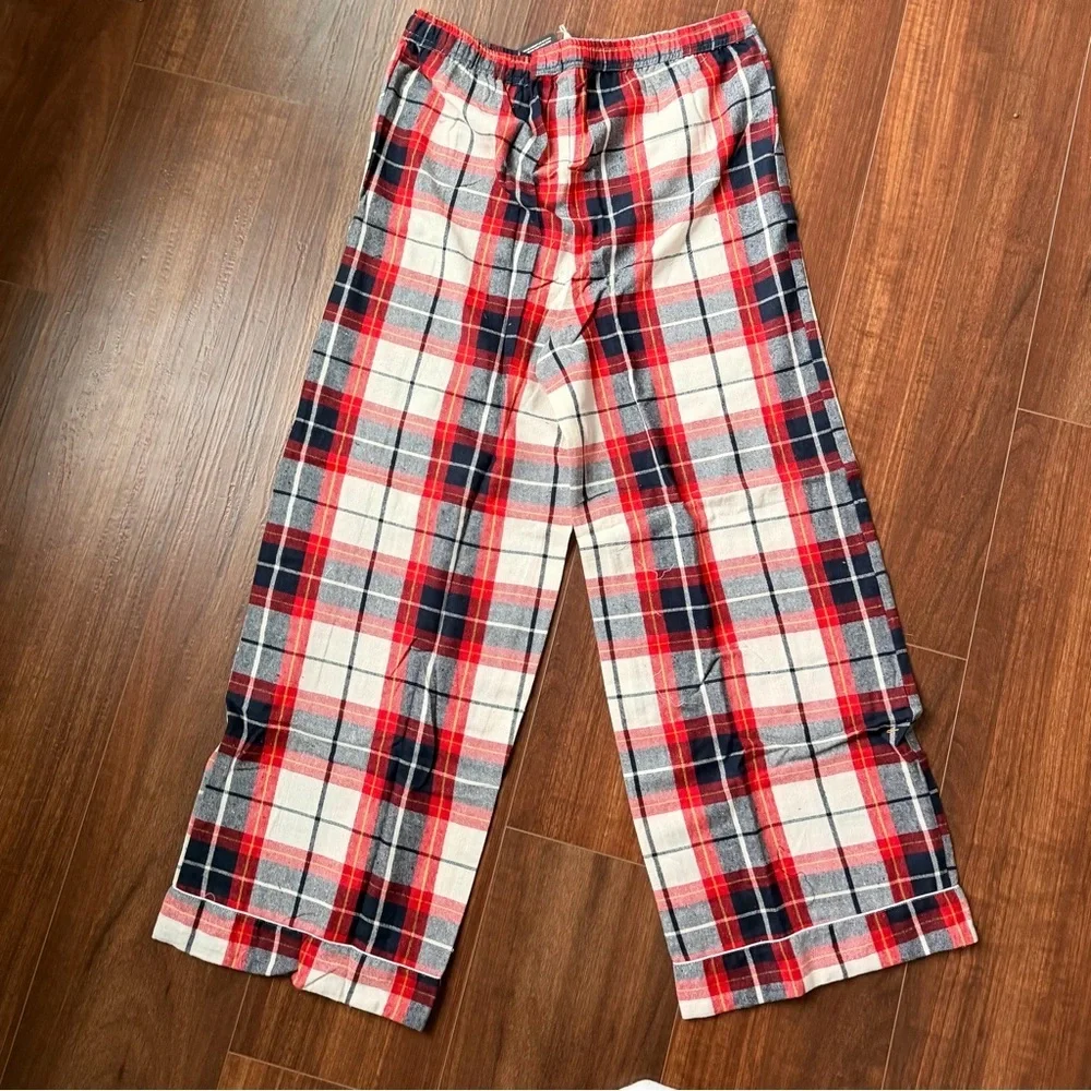 NWT PRETTYLITTLETHING Navy Plus Checked Long Pyjama Trouser